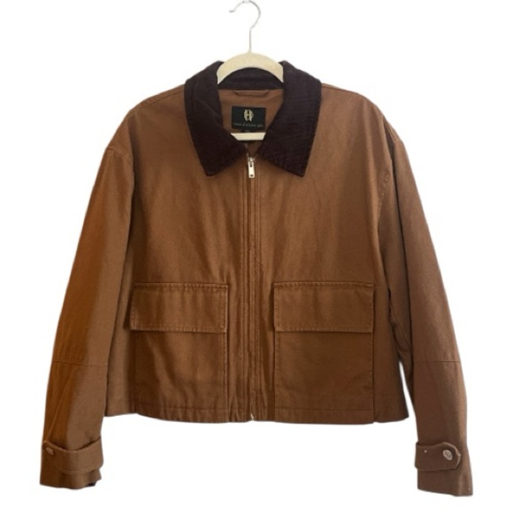 House of Harlow 1960 Canvas Utility Jacket Brown L (NWOT) - Picture 2 of 11